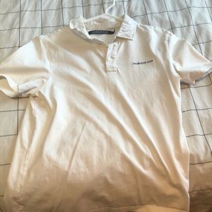 Calvin Klein white polo t shirt